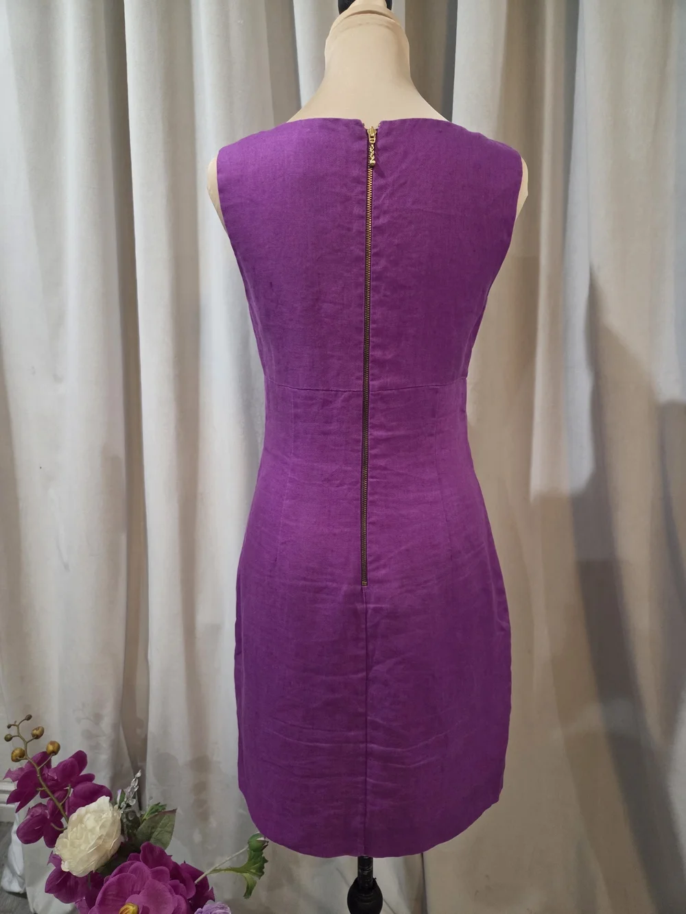 kate spade Sleeveless Violet Knot-Front Shift Dress